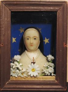 Cellule de nonne - Buste de Marguerite de Saint-Sacrement, carmel de Beaune, fin XIXe.